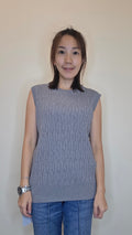 LS60607 韓國簡約鏤空針織背心｜修飾肩線寬鬆顯瘦 Sleeveless Knit Top