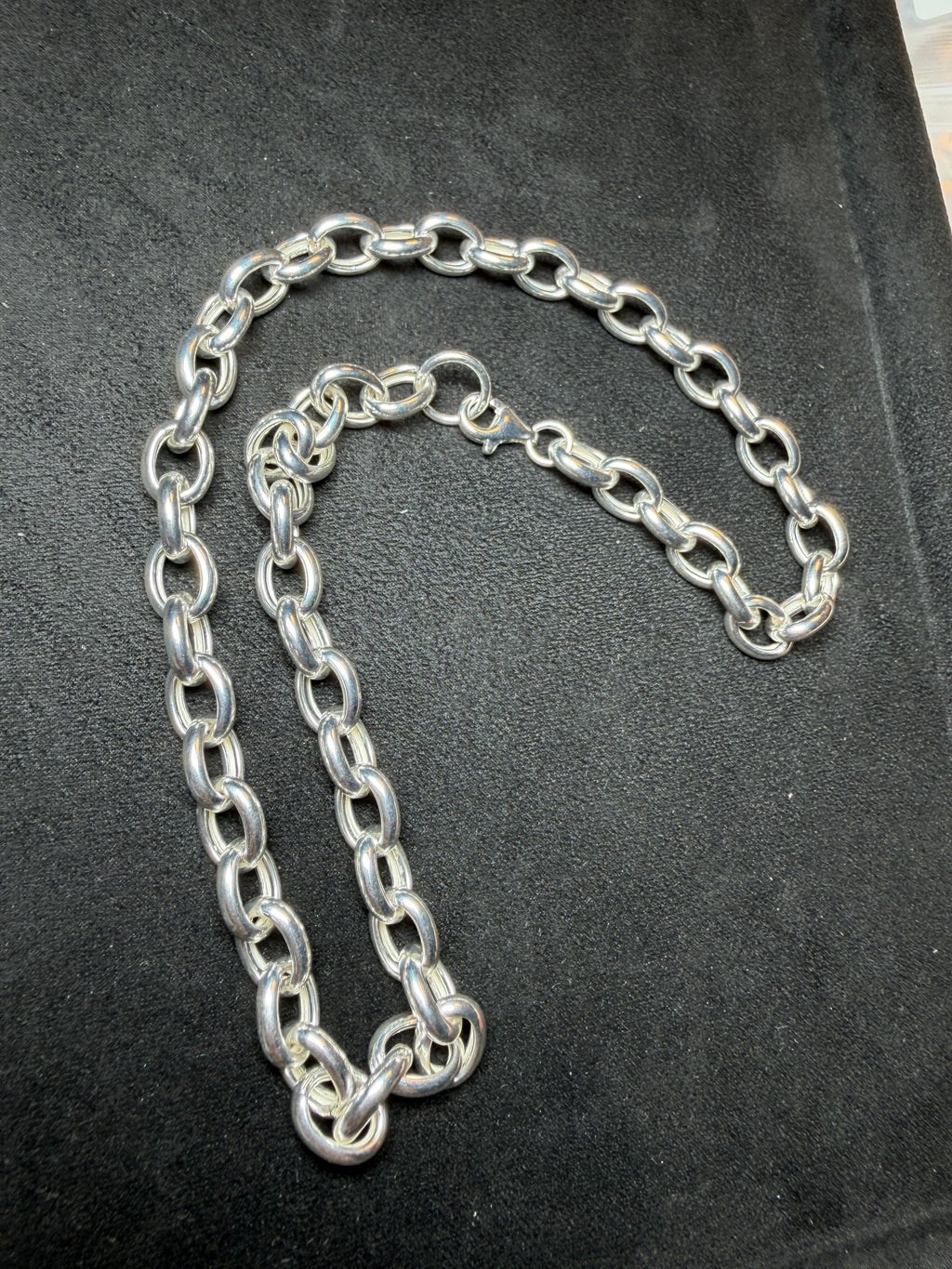 A19 Bold Interlock Silver Chain Necklace