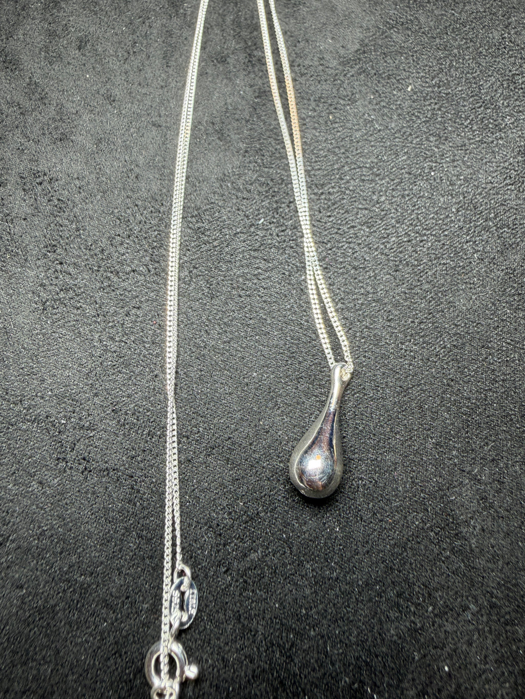A24 Sculptural Droplet Silver Necklace