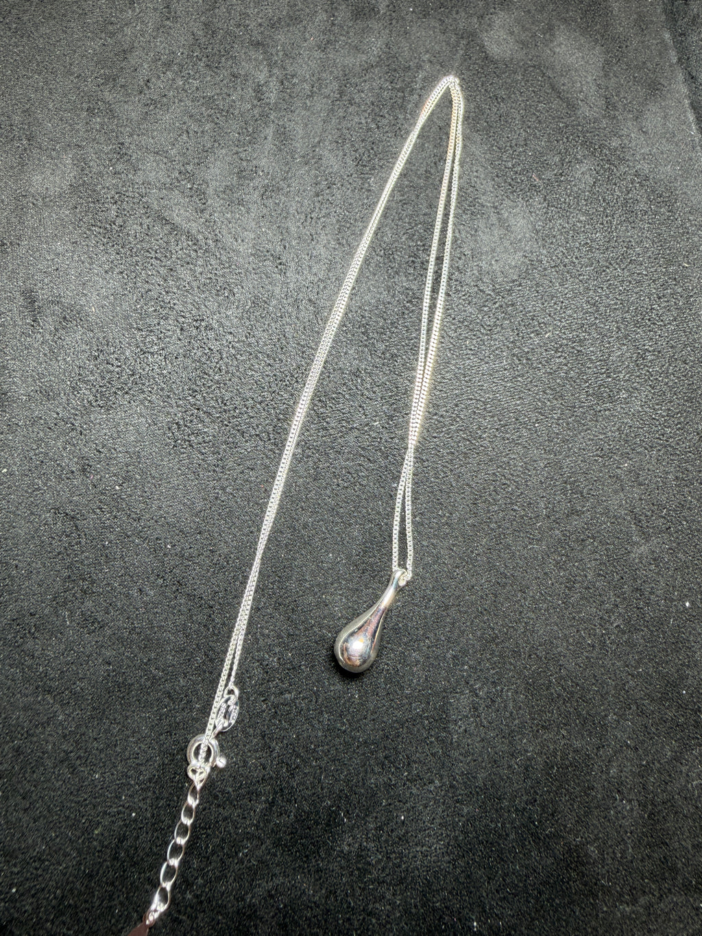 A24 Sculptural Droplet Silver Necklace