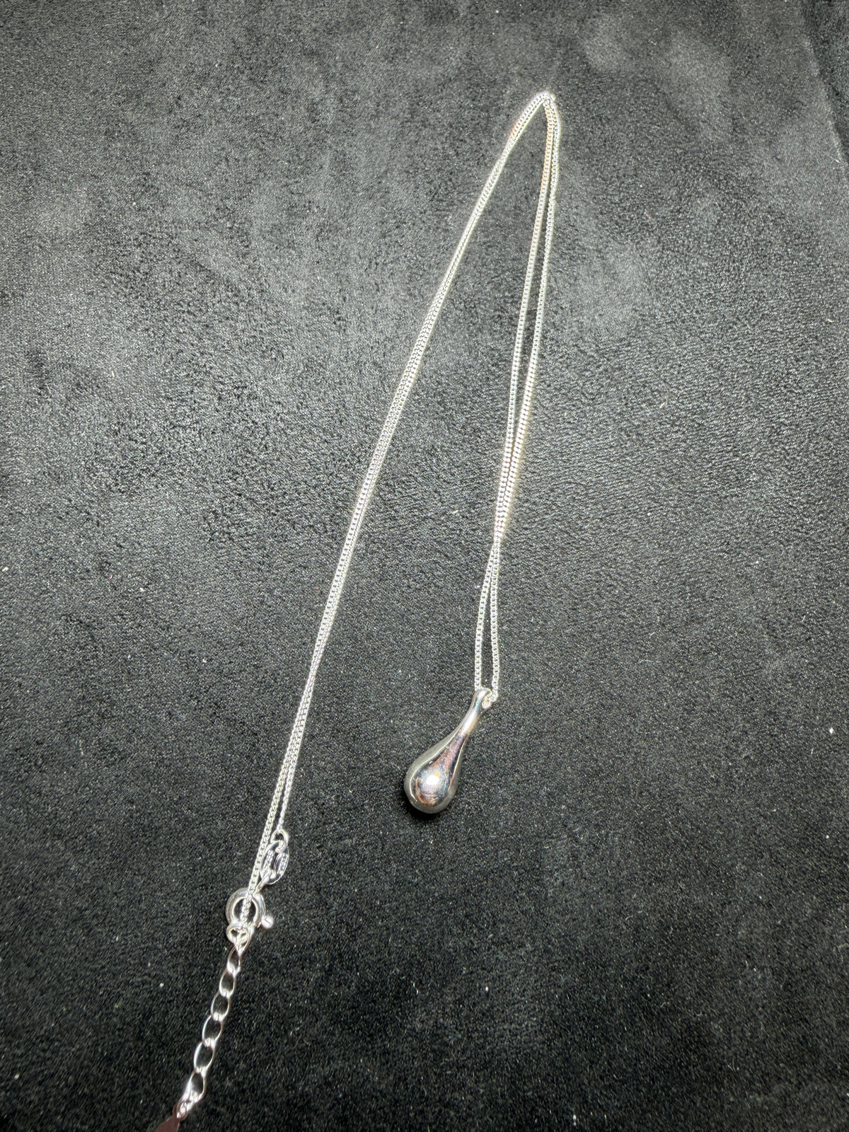 A24 Sculptural Droplet Silver Necklace