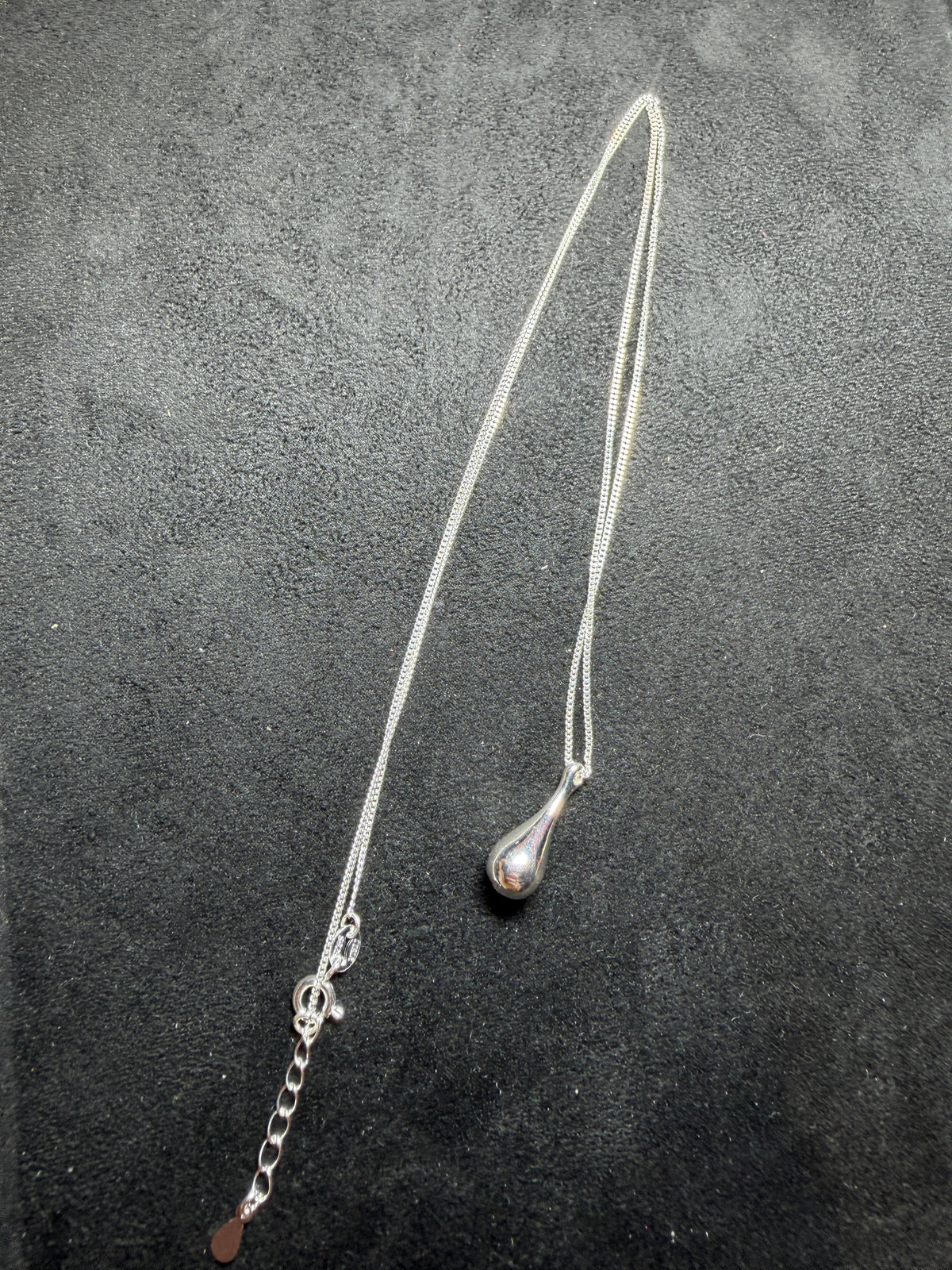 A24 Sculptural Droplet Silver Necklace