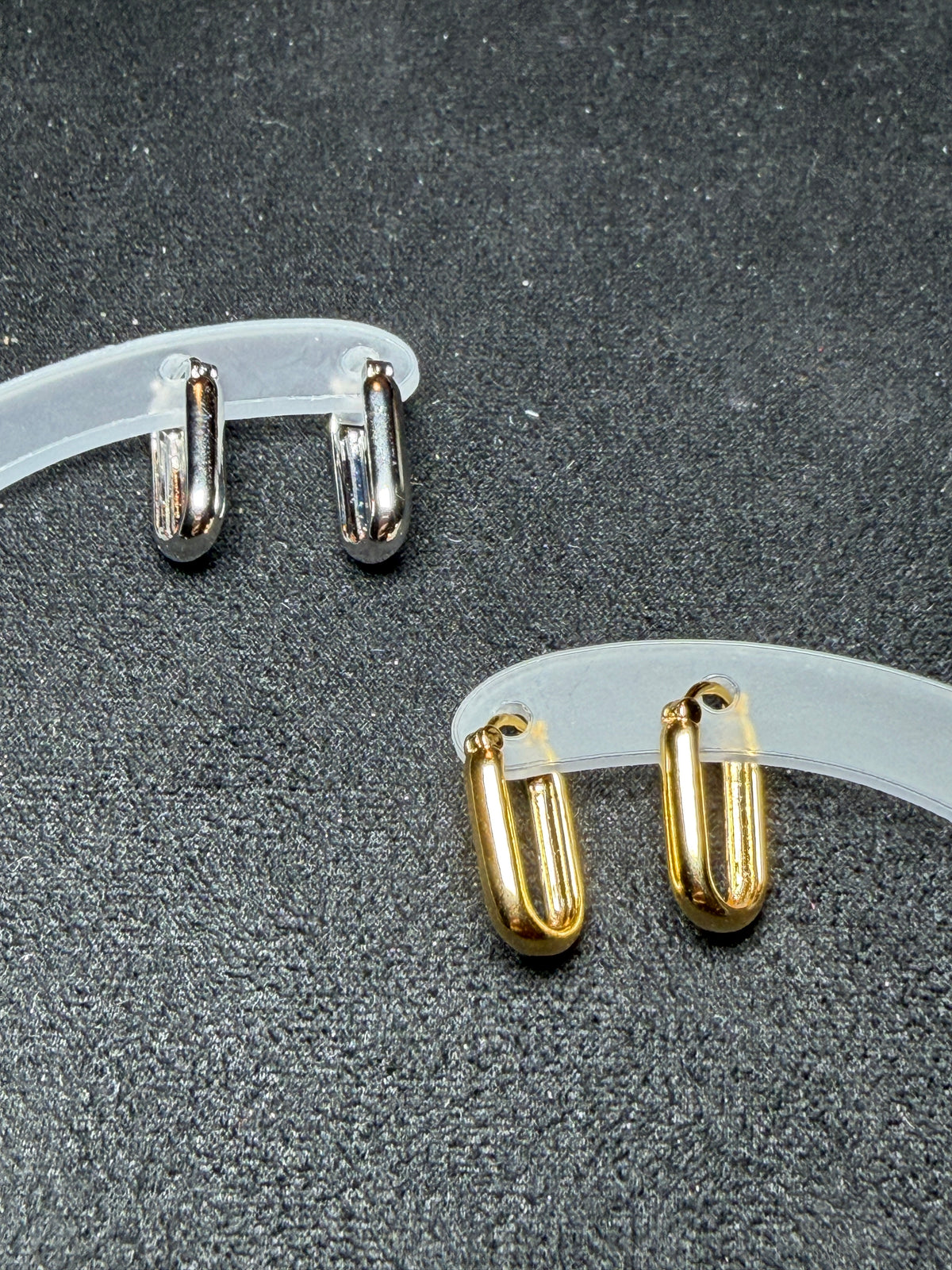 A38 Sleek Capsule Hoop Brass Earrings