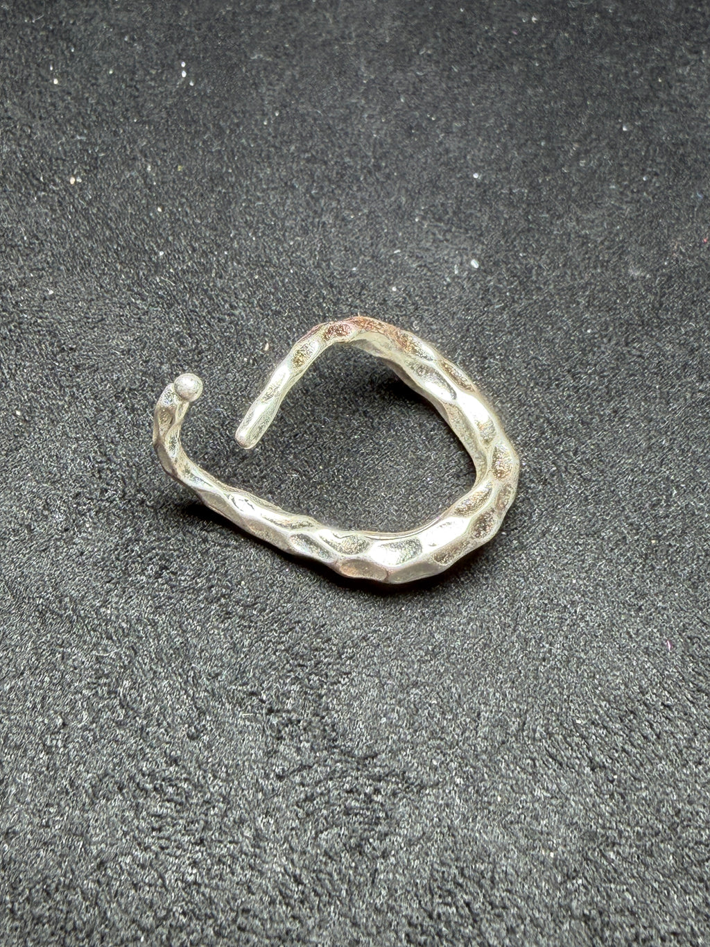 A47 Sculptural Hammered Brass Ear Cuff
