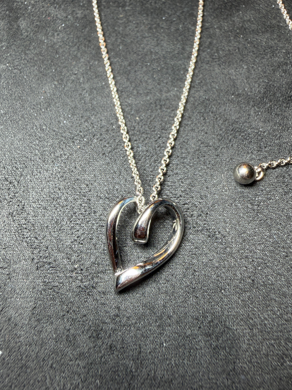 A48 Sculptural Open Heart Brass Necklace