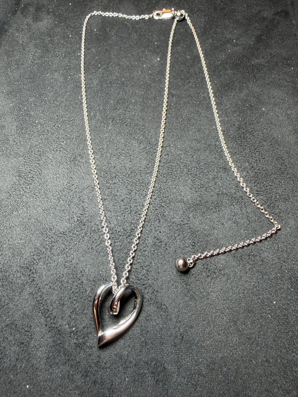 A48 Sculptural Open Heart Brass Necklace