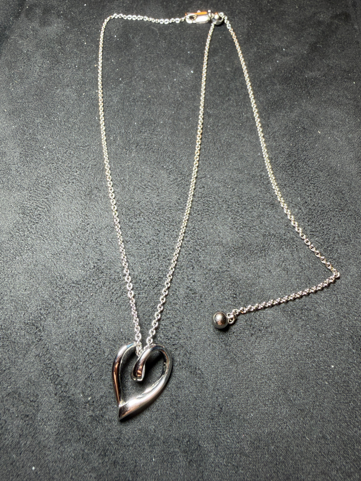 A48 Sculptural Open Heart Brass Necklace