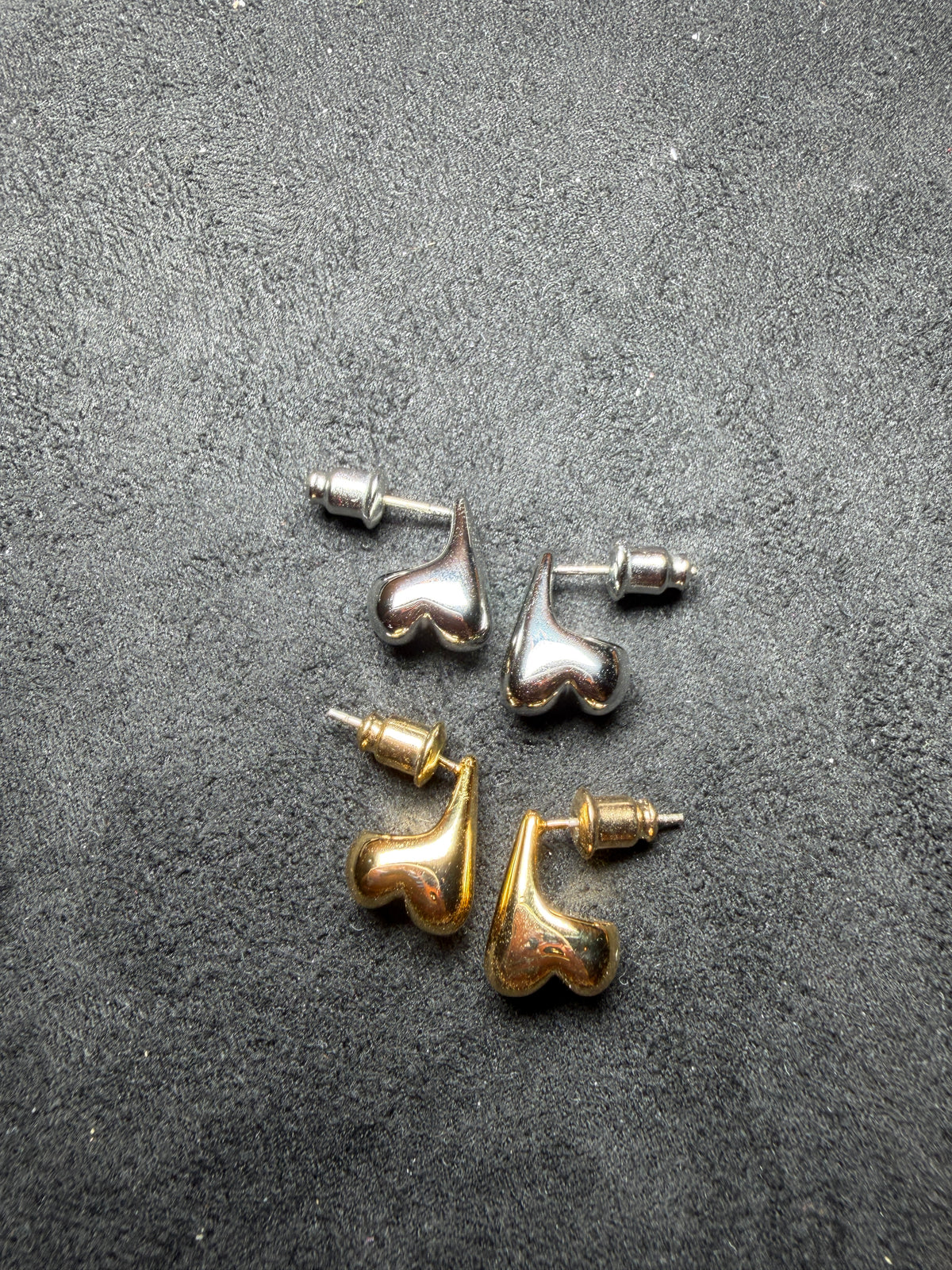 A51 Sculptural Teardrop Huggie Brass Earrings