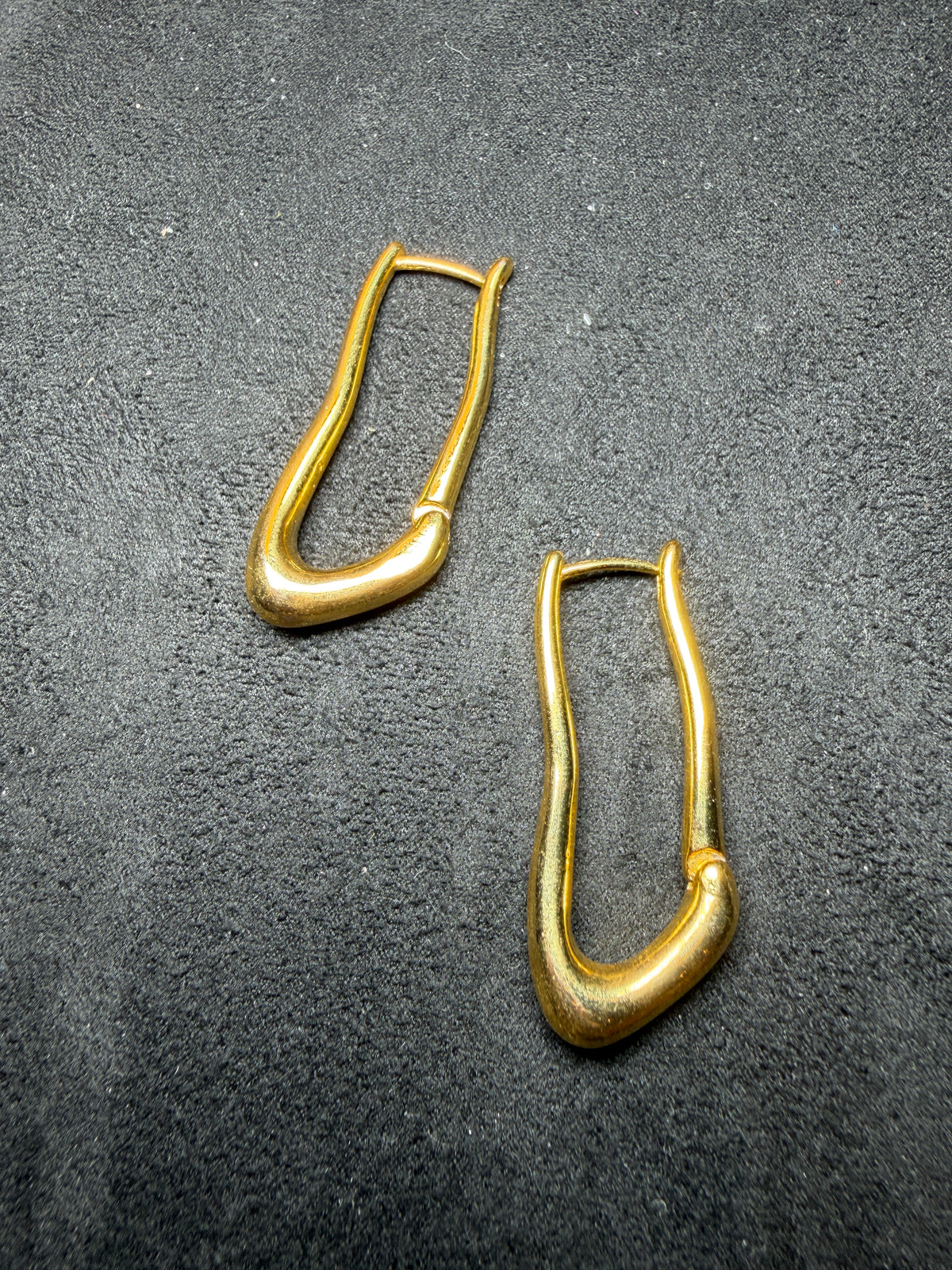 A52 Sculptural Open Drop Brass Earrings