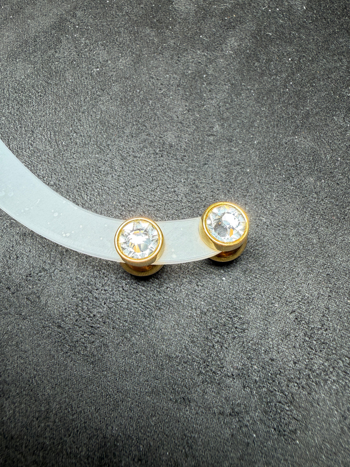 A53 Reversible Pearl & Crystal Magnetic Brass Earrings