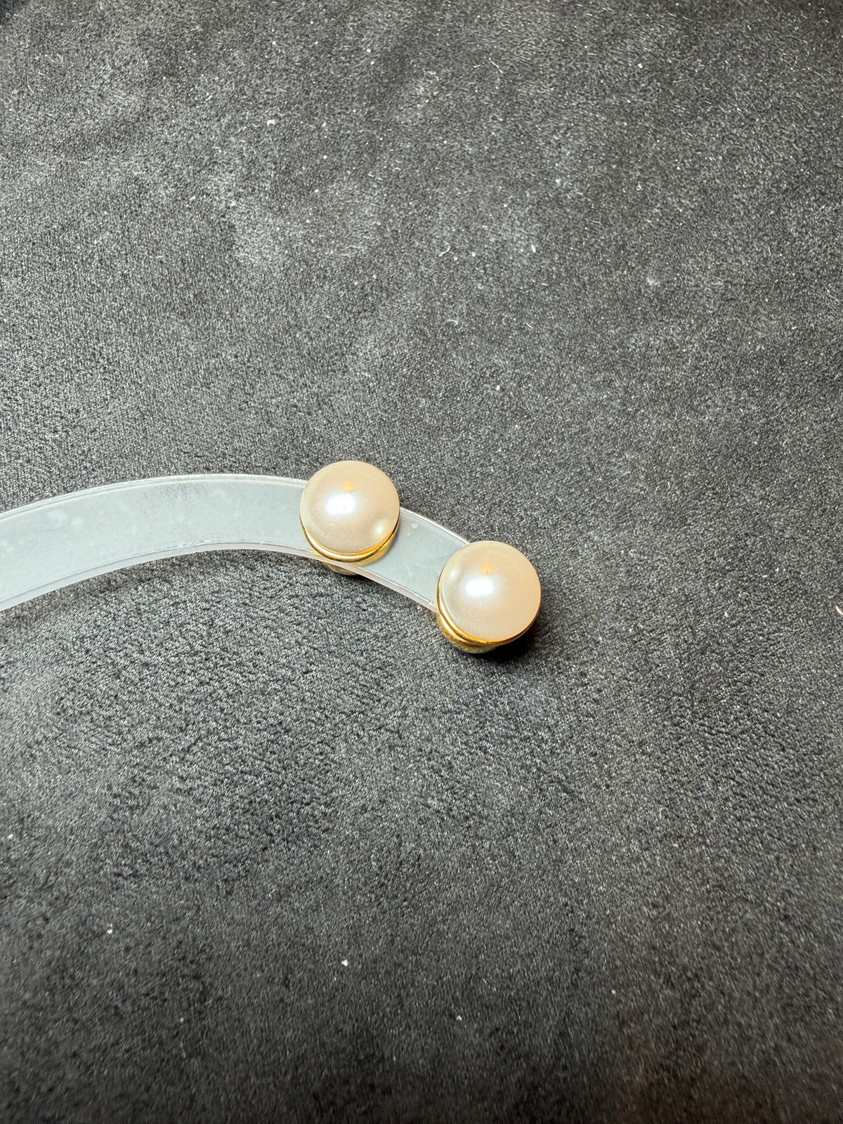 A53 Reversible Pearl & Crystal Magnetic Brass Earrings