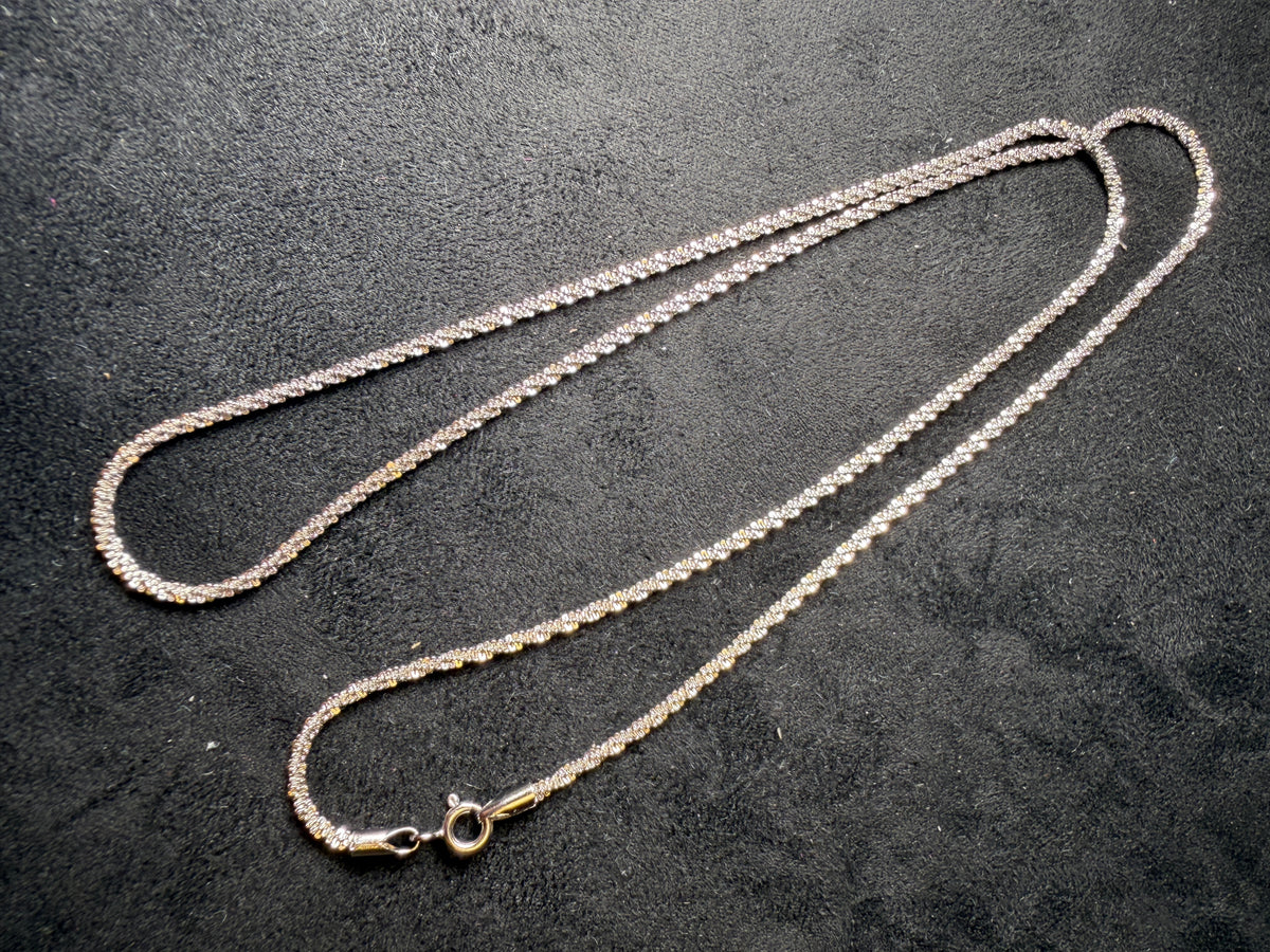 A17 Diamond Cut Silver Chain Necklace