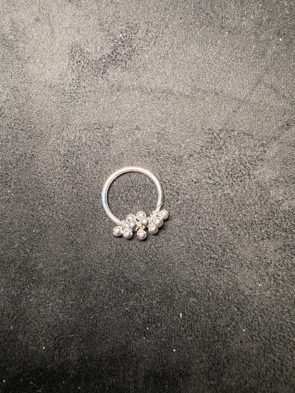 A18 Bubble Cluster Silver Pinky Ring