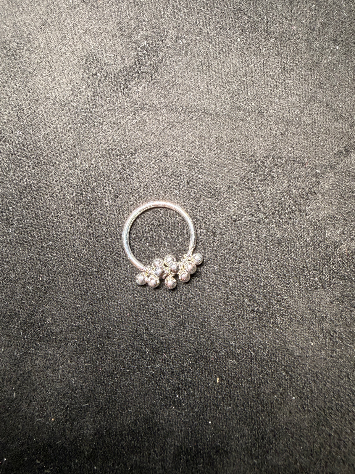 A18 Bubble Cluster Silver Pinky Ring