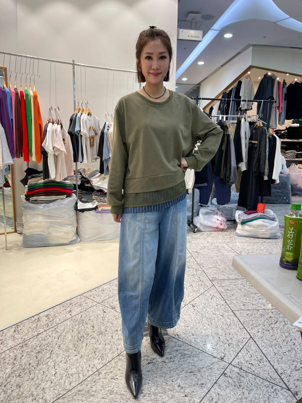 LUXE STITCHES INTRO ADORABLE LAD61025 條紋層次下襬長袖上衣－商品圖片 4