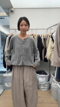 M17 roll placket boxy cardi