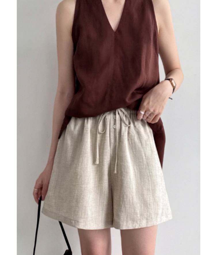 LQH60702 Linen Shorts