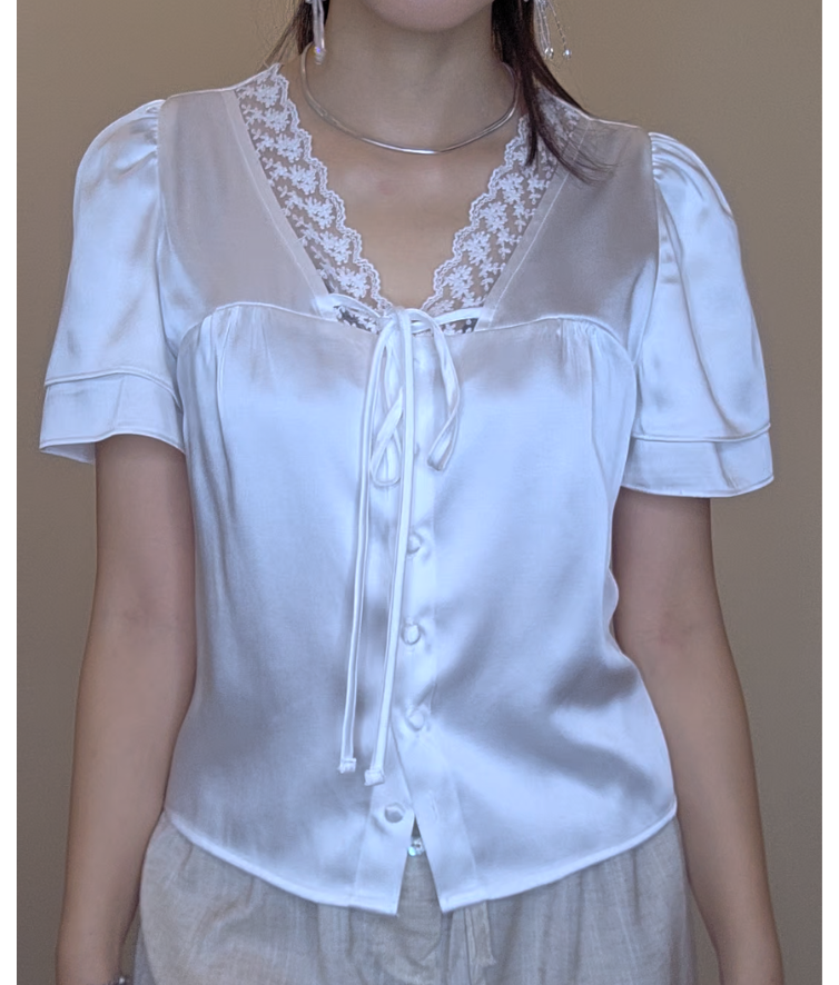 LBT60701 Satin Lace Shirt