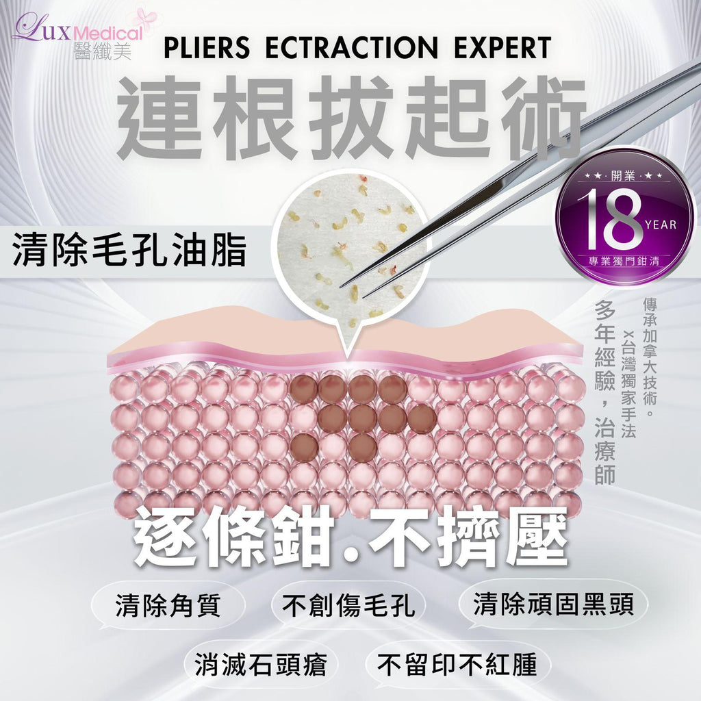 【直播價】皇牌無痛獨家鉗清療程 5次（送水注導入療程5次）