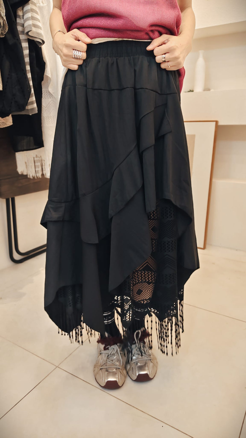 韓國Bumblebee半截裙 LBU60614 - Black