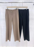E30 Street Daily Back Elastic Straight-fit Bijo Elastic Waist Slacks