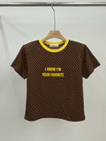 H27 波點字母撞色短袖 T-Shirt
