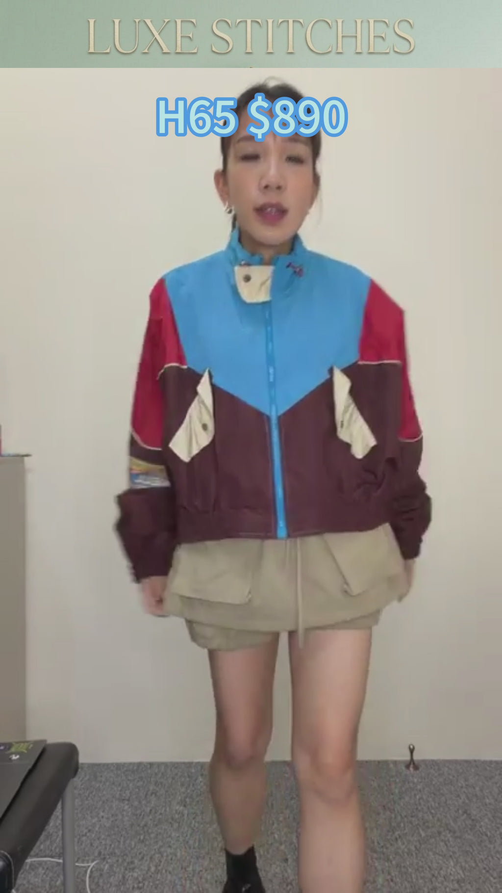 H65 2ndk 紅色滾邊設計上衣｜Red Piping Top
