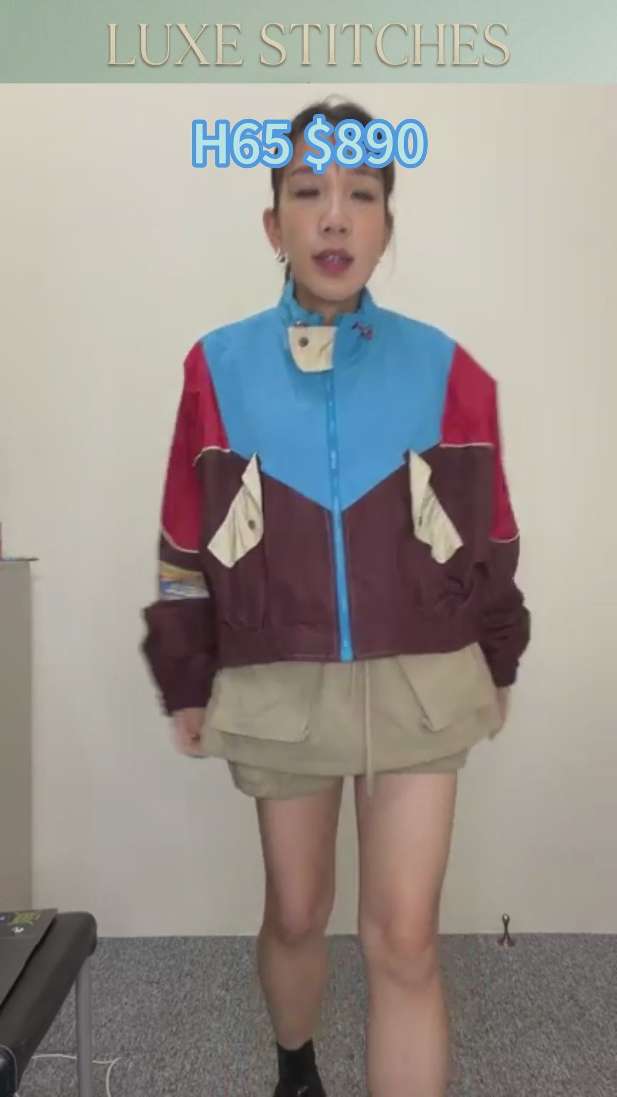 H65 2ndk 紅色滾邊設計上衣｜Red Piping Top