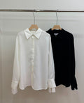J05 pleated sleeve hem shirt