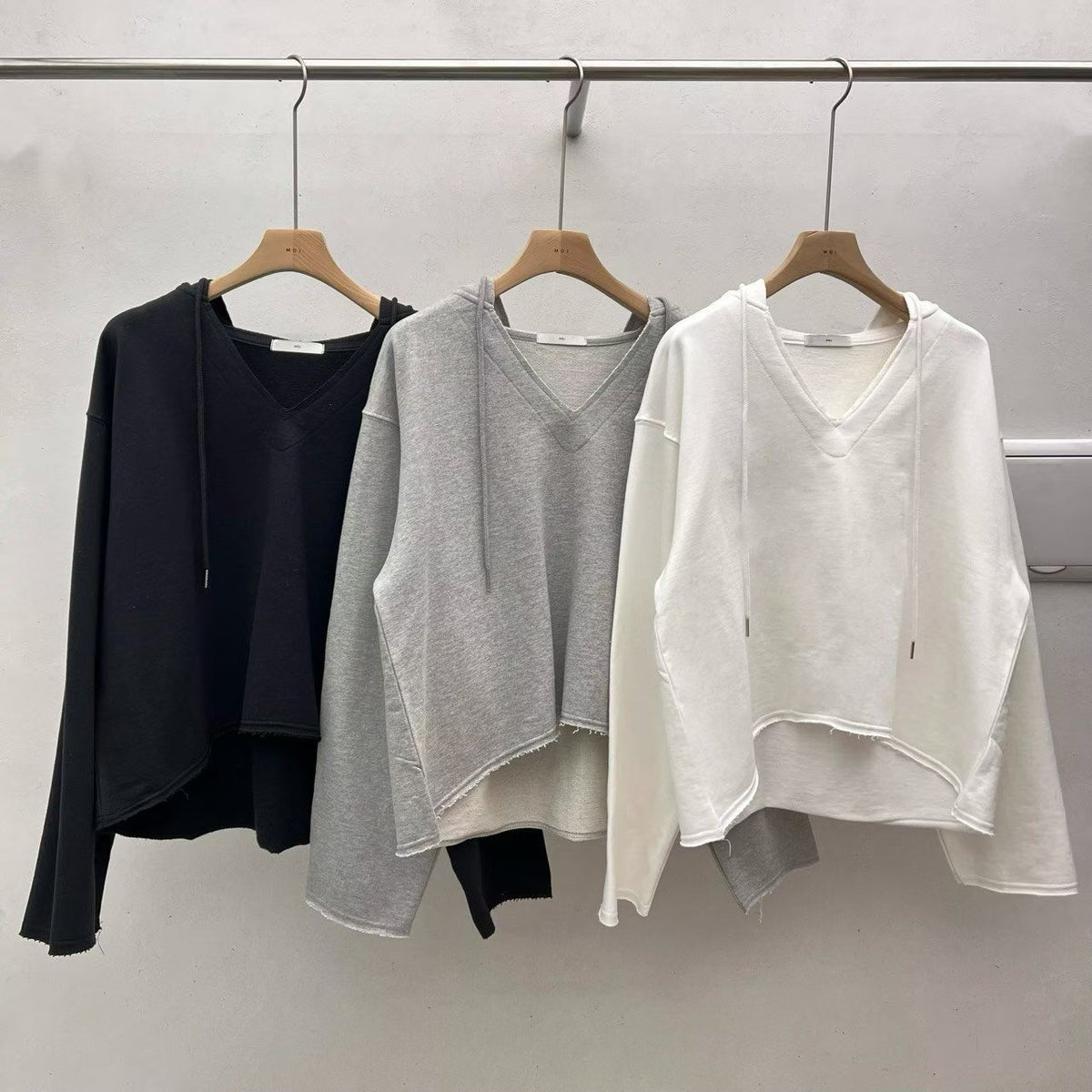 M13 Loose V Neck Hoodie