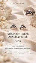 A06 Petite Bubble Arc Silver Studs