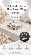 A18 Bubble Cluster Silver Pinky Ring
