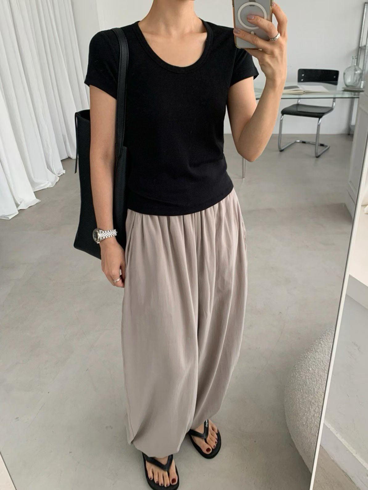 M02 slim u neck tee